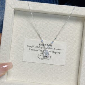 S925 Sterling Silver Tentacle Zircon Necklace